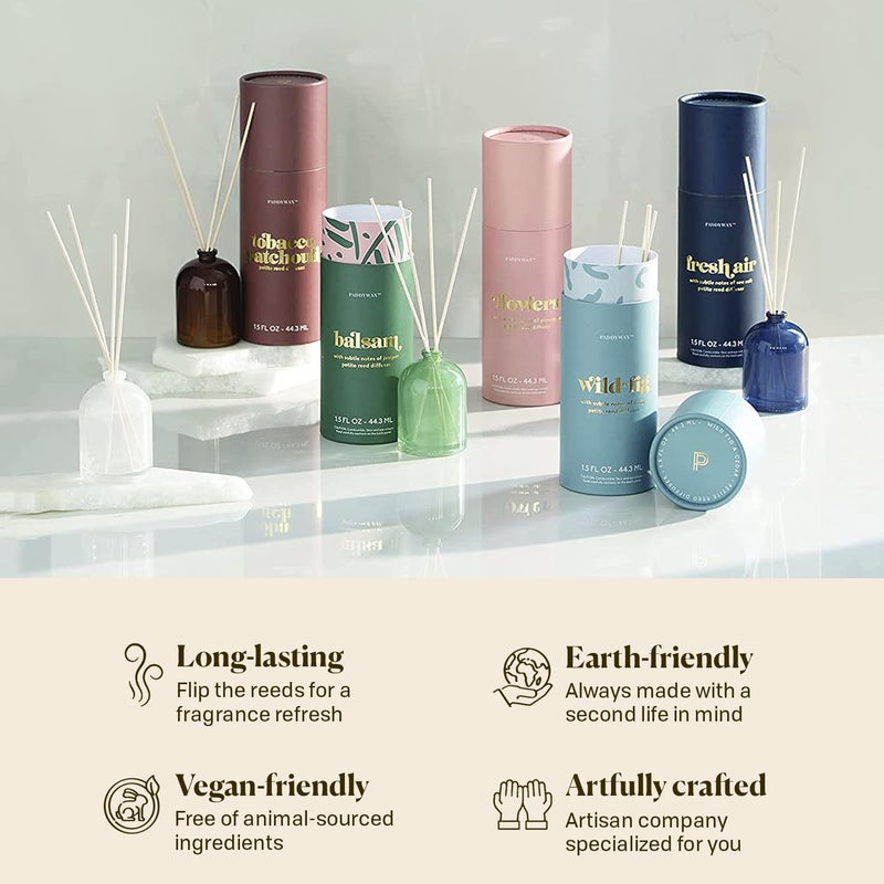 Paddywax Candles Petite Collection, Reed Diffuser for Home Use, Rose - Grapefruit - Image 3